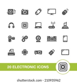 Electronic icons set.
