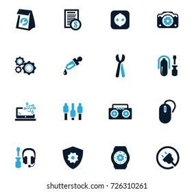 Electronic icons set for web sites and user interface