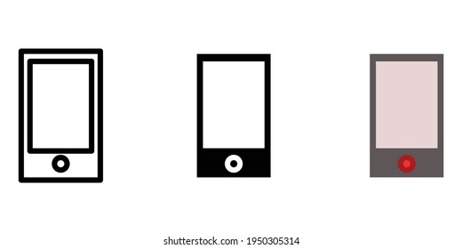 elektronische Symbole, Smartphone-Symbole, Technologiesymbole für mobile Anwendungen verschiedener Stile