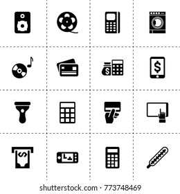 Electronic icons. vector collection filled electronic icons. includes symbols such as calculator, credit card payment, atm. use for web, mobile and ui design.