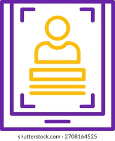 Línea de identificación Electrónica Diseño de icono de Vector de dos colores