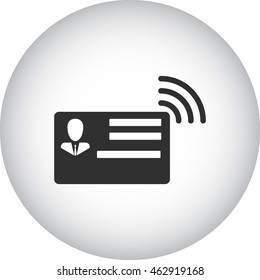 Electronic id wireless sign simple icon on background