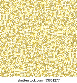 Electronic industrial high-tech circuit board vector golden texture