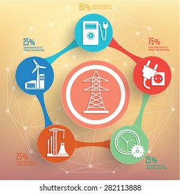 Electronic and industry design on blur background,info graphic design,clean vector