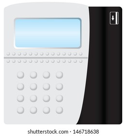 Electronic information read from the magnetic card. Vector illustration.