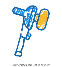electronic instrument for car polishing doodle icon sketch vector. electronic instrument for car polishing sign. isolated symbol illustration