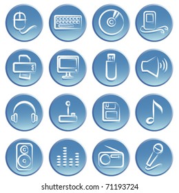 electronic item icon set