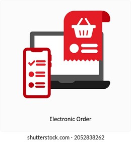 Electronic Item Order Icon Concept 
