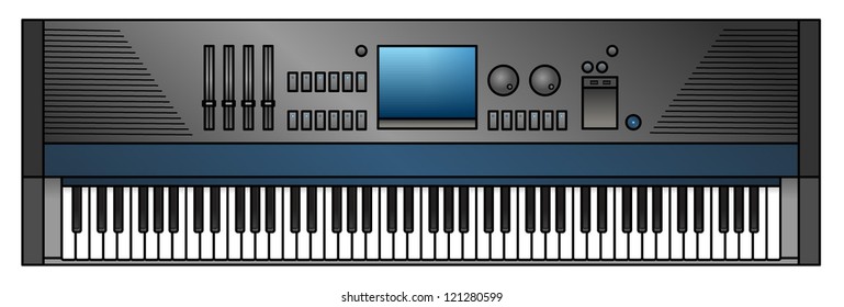 An electronic keyboard / digital piano.
