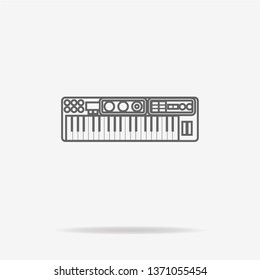 Electronic keyboard icon. Vector concept illustration for design.