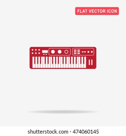 Electronic keyboard icon. Vector concept illustration for design.