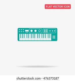 Electronic keyboard icon. Vector concept illustration for design.