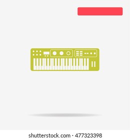Electronic keyboard icon. Vector concept illustration for design.