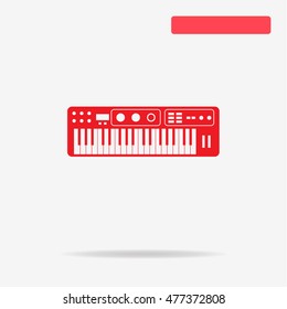 Electronic keyboard icon. Vector concept illustration for design.