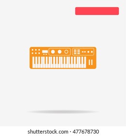 Electronic keyboard icon. Vector concept illustration for design.