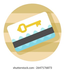 Electronic keycard vector icon. Key card. Travel. Summer. Summertime. Holiday. Vacation, eps 10