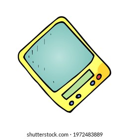 Electronic kitchen scale color doodle