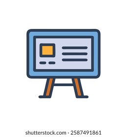 Electronic Learning Board Icon for Academic Use