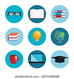 electronic learning technology icons