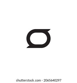 
electronic letter o and s simple symbol logo vector