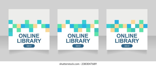 Elektronische Bibliothek für Kinder Web-Banner Design Vorlage. Vektorflyer mit Textraum. Werbetafel mit individuellem Kopienraum. Werbe-druckbares Poster für Werbung. Grafiklayout