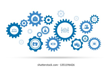 electronic lock icon. From cyber security set