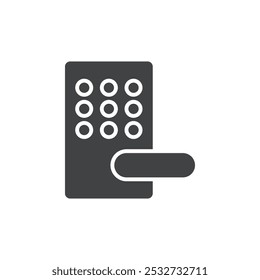Electronic lock icon flat and simple set design