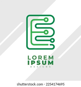 Electronic Logo Design with gradient colors, Logo with future technology concepts.