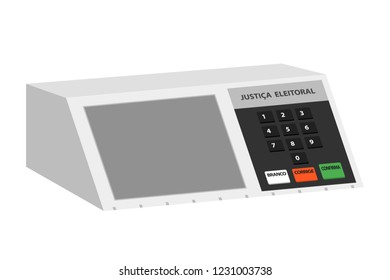 Electronic machine Brazilian voting urn illustration.