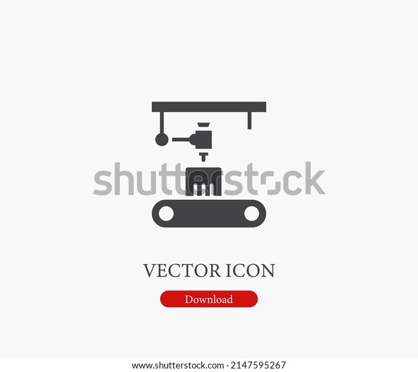 Electronic\
machine vector icon. Symbol in Line Art Style for Design,\
Presentation, Website or Mobile Apps Elements, Logo. Device symbol\
illustration. Pixel vector graphics -\
Vector