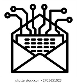 Electronic Mail Icon Element For Design