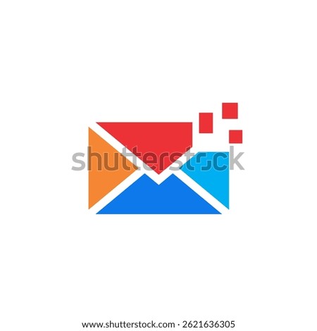 electronic mail letter vector logo design