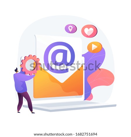 Electronic mail. Receiving and sending e mails. Exchanging messages by electronic device. Internet connection, communication, correspondence. Vector isolated concept metaphor illustration