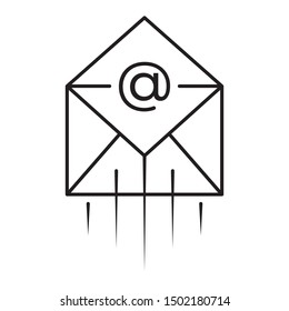 electronic mail sign and envelope symbol. mail sign and fast envelope symbol