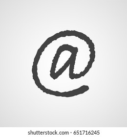 Electronic mail vector sign, mail address icon 