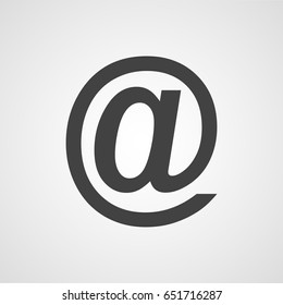 Electronic mail vector sign, mail address icon 