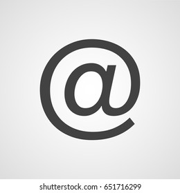 Electronic mail vector sign, mail address icon 
