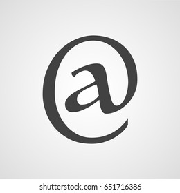 Electronic mail vector sign, mail address icon 