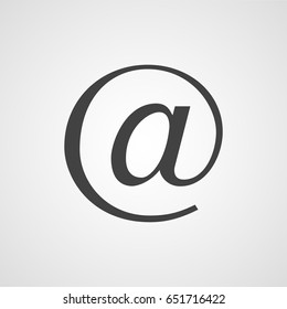 Electronic mail vector sign, mail address icon 