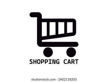 Electronic market black icon on white background.