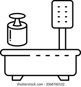 Electronic Mass Balance Concept Vector Icon Design, Weight Measuring device Error Symbol, Mass balances Sign, calibration and Vibration Stock Illustration