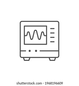 Electronic measuring device line icon