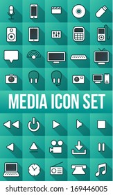 Electronic Media Flat  Icons