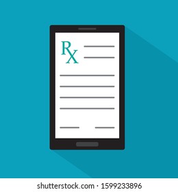 electronic medical prescribing concept- vector illustration