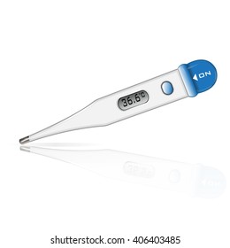 Electronic medical thermometer. vector electronic thermometer