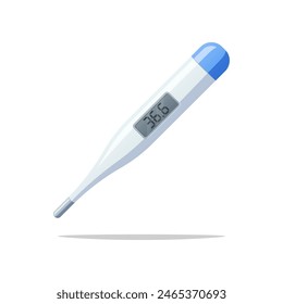 Electronic medical thermometer vector isolated on white background.