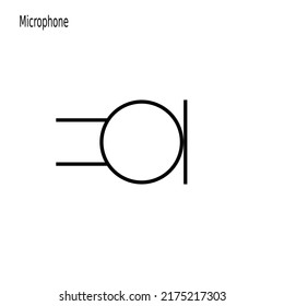 electronic microphone symbol icon vector