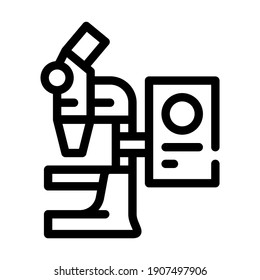 electronic microscope line icon vector. electronic microscope sign. isolated contour symbol black illustration