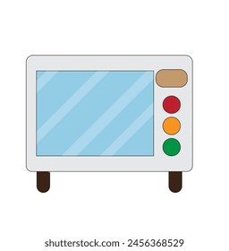 An electronic microwave oven appliance  - Kitchenware - Illustration , icon , vector