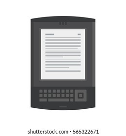 Electronic mobile book with keyboard icon.
